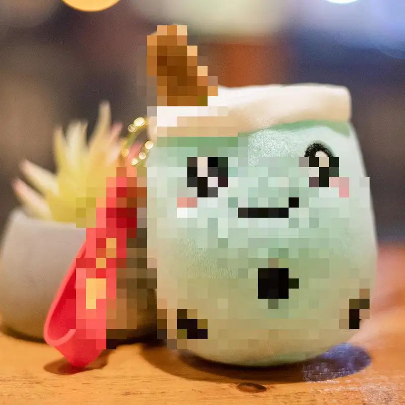 KTX-525075 Cute Cartoon Plush Bubble Tea Keychain - Soft PP Cotton Filling, 10cm to 100cm Height, Suitable for All Ages