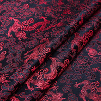 HKM-525075 Silk Brocade Fabric for Cheongsam, Dresses, and Home Decor - 150cm Width, 190g/㎡