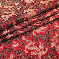 HKM-525075 Silk Brocade Fabric for Cheongsam, Dresses, and Home Decor - 150cm Width, 190g/㎡