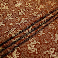 HKM-525075 Silk Brocade Fabric for Cheongsam, Dresses, and Home Decor - 150cm Width, 190g/㎡