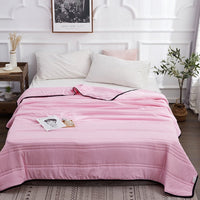 HKM-525075 Summer Cool Quilt - Thin Washed Cotton and Polyester Blend, Machine Washable Air Conditioner Quilt