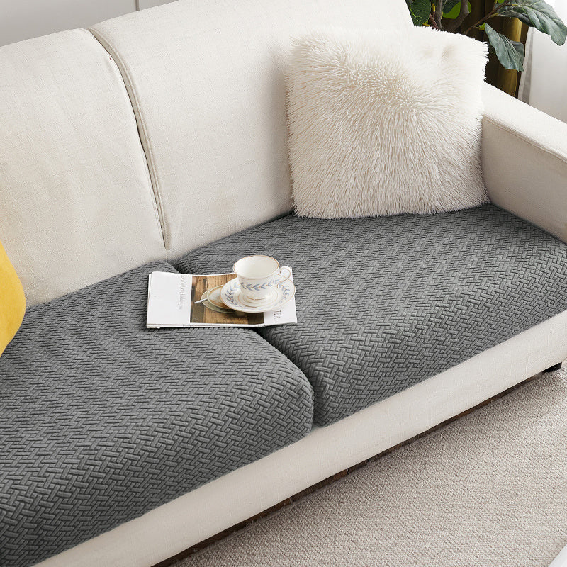 HKM-525139 All-Season Elastic Knitted Sofa Cover - Dustproof & Dirt Resistant, Multiple Sizes Available