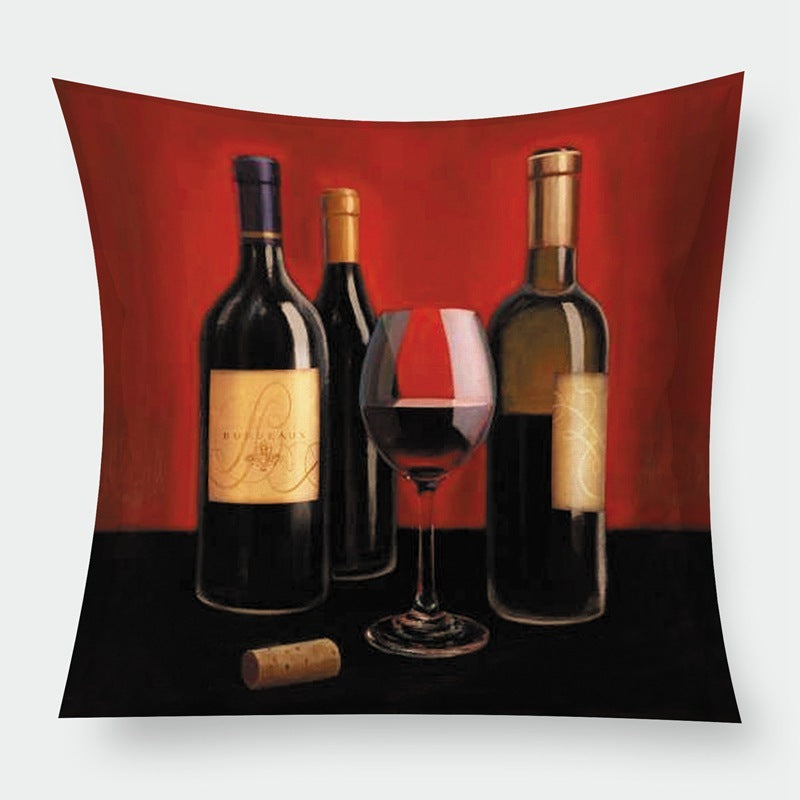 HKM-525203 Cross-Border Cushion Lumbar Pillowcase - Modern Geometric Flannel Design (45x45cm)