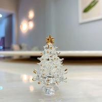 HKM-525203 Crystal Christmas Tree Ornament - Available in Green, Gold, Blue, Pink, and Platinum