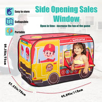 HKM-525203 Food Truck Play Tent for Kids - Inflatable Polyester Playset with Burger Mat for Ages 2-13