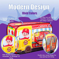 HKM-525203 Food Truck Play Tent for Kids - Inflatable Polyester Playset with Burger Mat for Ages 2-13