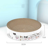 HKM-525267 Round Corrugated Cat Scratch Board in Bowl Shape - Multiple Sizes Available