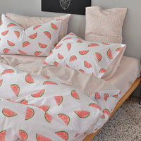 HKM-525395 Cotton 4-Piece Pineapple Duvet Cover Set for Spring and Summer - Includes Quilt Cover, Sheet, Pillowcases