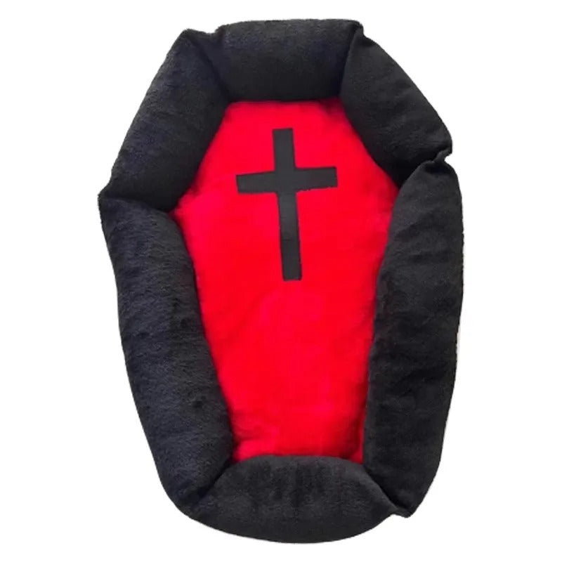 HKM-525395 Halloween-Themed Wooden Pet Bed for Dogs and Cats, Cute Style, Multiple Sizes Available