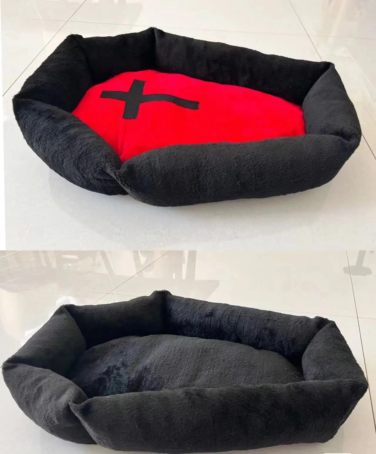 HKM-525395 Halloween-Themed Wooden Pet Bed for Dogs and Cats, Cute Style, Multiple Sizes Available