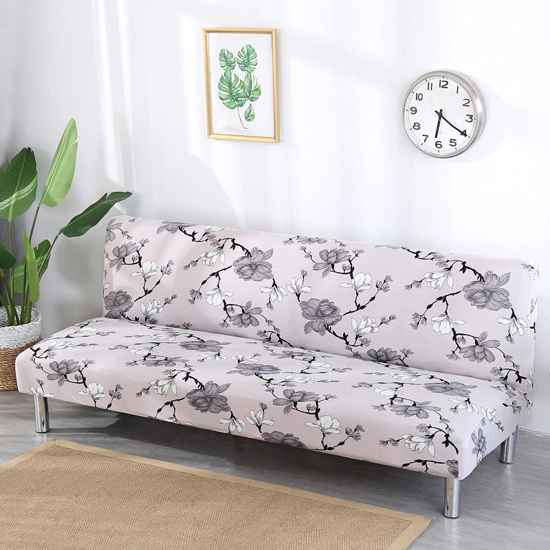 HKM-525459 No Armrest Folding Sofa Bed Slipcover – Polyester Blend, M & L Sizes Available