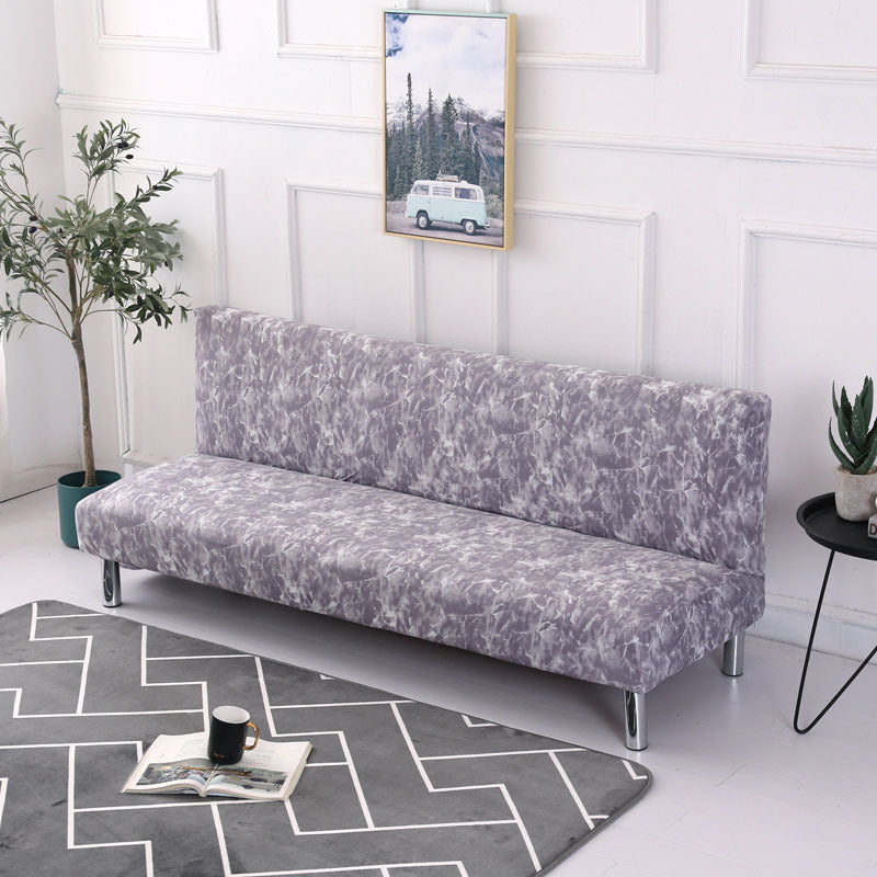 HKM-525459 No Armrest Folding Sofa Bed Slipcover – Polyester Blend, M & L Sizes Available
