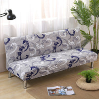 HKM-525459 No Armrest Folding Sofa Bed Slipcover – Polyester Blend, M & L Sizes Available