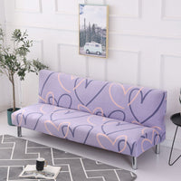 HKM-525459 No Armrest Folding Sofa Bed Slipcover – Polyester Blend, M & L Sizes Available