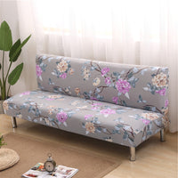 HKM-525459 No Armrest Folding Sofa Bed Slipcover – Polyester Blend, M & L Sizes Available