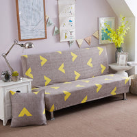 HKM-525459 No Armrest Folding Sofa Bed Slipcover – Polyester Blend, M & L Sizes Available