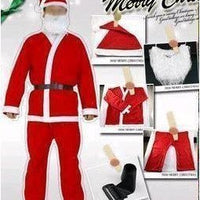 HKM-525843 Golden Velvet Santa Costume with Jacket, Pants, Hat, Beard, and Belt - One Size Fits S-XL