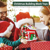HKM-525971 Christmas Building Block Toy Set - Santa Claus House DIY Assembly Puzzle for Kids 8 Years & Up