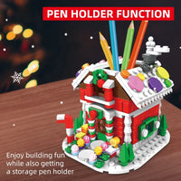 HKM-525971 Christmas Building Block Toy Set - Santa Claus House DIY Assembly Puzzle for Kids 8 Years & Up