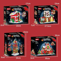 HKM-525971 Christmas Building Block Toy Set - Santa Claus House DIY Assembly Puzzle for Kids 8 Years & Up
