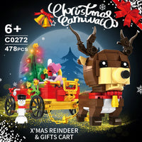 HKM-525971 Christmas Building Block Toy Set - Santa Claus House DIY Assembly Puzzle for Kids 8 Years & Up