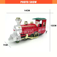 HKM-526035 Electric Christmas Train with Remote Control for Kids - 2 to 13 Years, Mini Train with Track, ABS Plastic, Includes Window Box Packaging