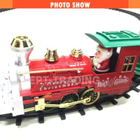 HKM-526035 Electric Christmas Train with Remote Control for Kids - 2 to 13 Years, Mini Train with Track, ABS Plastic, Includes Window Box Packaging