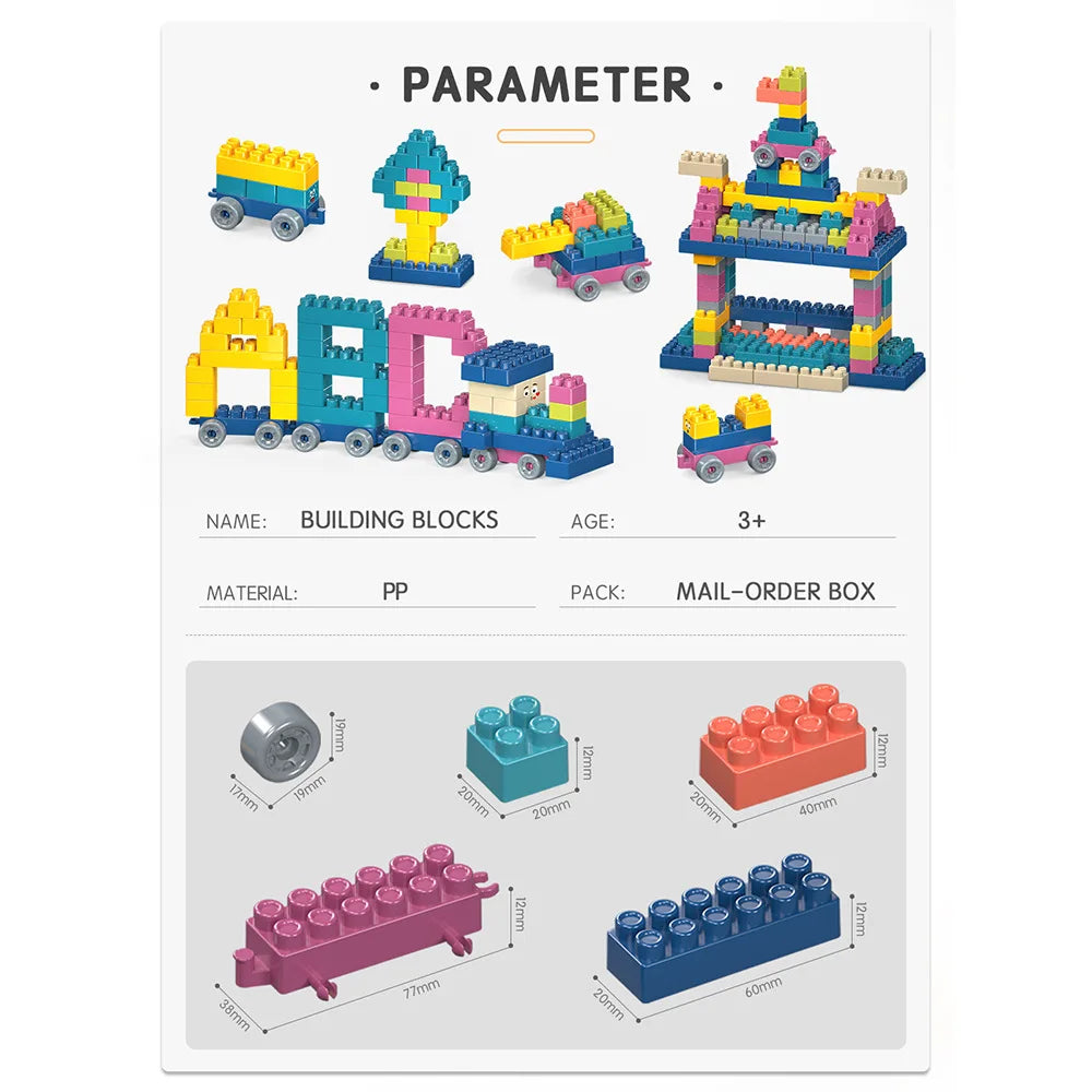 KTX-526227 Kids ABS Plastic Stacking Building Blocks Set for Creative Learning and Modern Construction Play