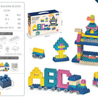 HKM-526227 Kids ABS Plastic Stacking Building Blocks Set for Creative Learning and Modern Construction Play