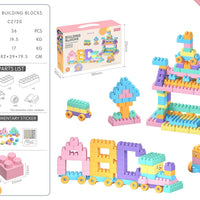 HKM-526227 Kids ABS Plastic Stacking Building Blocks Set for Creative Learning and Modern Construction Play