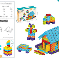 HKM-526227 Kids ABS Plastic Stacking Building Blocks Set for Creative Learning and Modern Construction Play