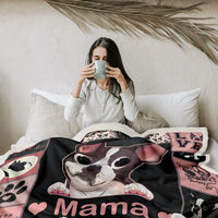 HKM-526227 Soft Dog-Themed Sherpa Fleece Blanket for Couch, Office, and Camping - Multiple Sizes Available