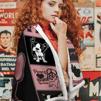 HKM-526227 Soft Dog-Themed Sherpa Fleece Blanket for Couch, Office, and Camping - Multiple Sizes Available