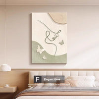 HKM-526483 Elegant Abstract Character Mural in Embossed Film - 40x60 Frameless Decorative Painting