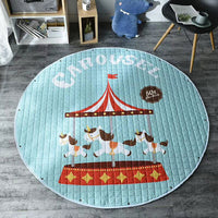 HKM-526611 Eco-Friendly Non-Slip Round Baby Crawling and Storage Mat - 1.5m Diameter, Easy to Clean and Store