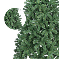 HKM-526675 Unlit Green PVC Christmas Tree with Metal Stand for Indoor Holiday Decor - Available in 5ft, 6ft, 7ft, and 8ft Heights