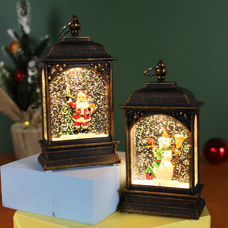 HKM-526995 Luminous Flat Crystal Christmas Lanterns for Desktop Decoration - Cartoon Designs