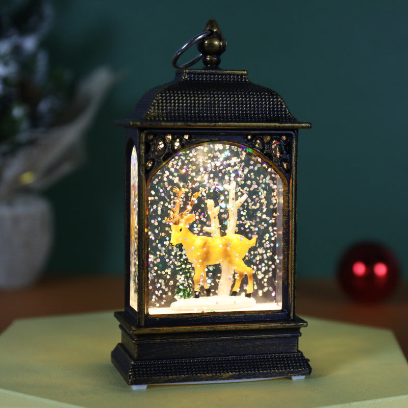 HKM-526995 Luminous Flat Crystal Christmas Lanterns for Desktop Decoration - Cartoon Designs