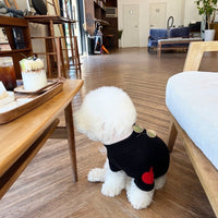 HKM-527059 Fleece-Lined Sweater for Pets - Warm Casual Wear in Gray, Beige, Black, Khaki, Sizes XS-XL
