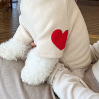 HKM-527059 Fleece-Lined Sweater for Pets - Warm Casual Wear in Gray, Beige, Black, Khaki, Sizes XS-XL