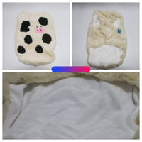 HKM-527123 Fleece-Lined Cute Cow Vest for Pets - Warm Autumn Winter Clothing