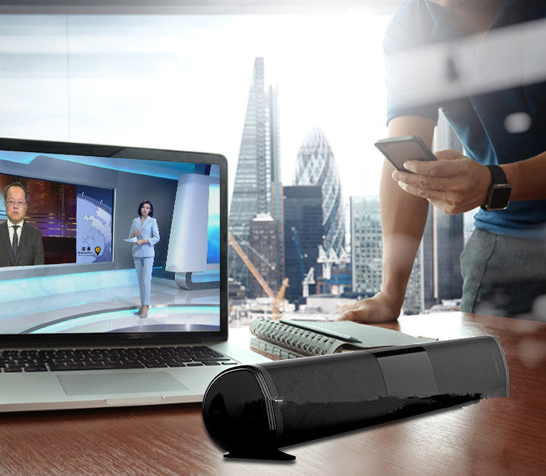 HKM-527251 Powerful Bluetooth Soundbar Speaker with 4x5W Output, Remote Control, and Karaoke Functionality