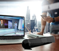 HKM-527251 Powerful Bluetooth Soundbar Speaker with 4x5W Output, Remote Control, and Karaoke Functionality