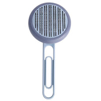 HKM-527315 Pet Hair Removal Comb - Durable Plastic & Stainless Steel, Available in Pink or Blue