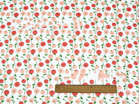HKM-527379 Floral Cotton Fabric Cover for Baby Bedding and Curtains - 100% Cotton, Water Printed, 160cm Wide