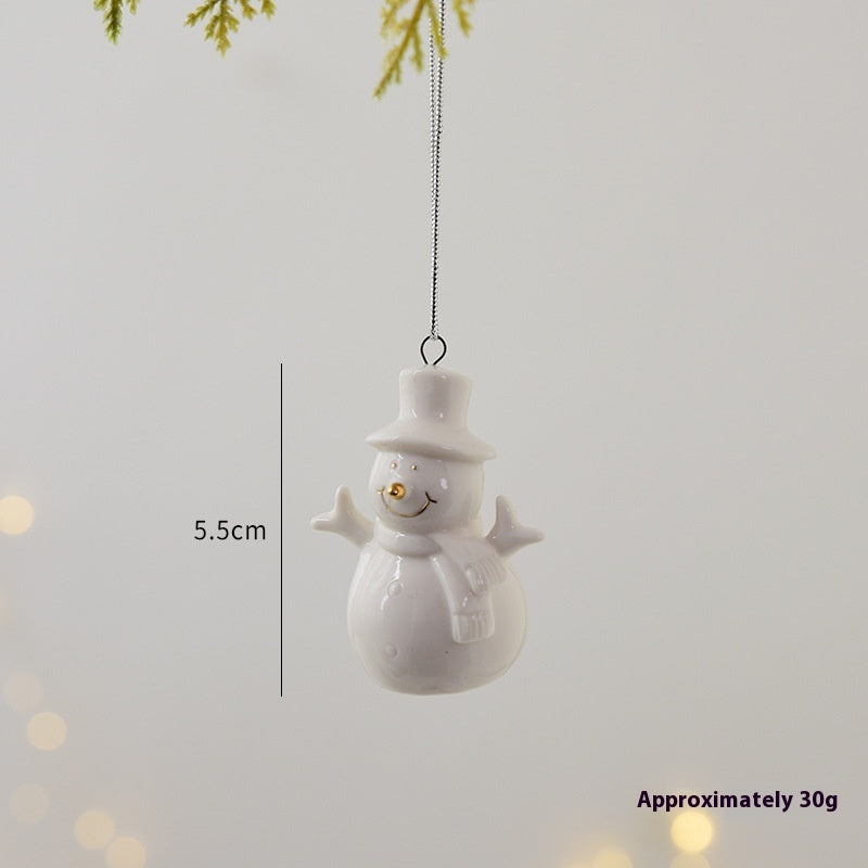 HKM-527507 Ceramic Mini House Christmas Tree Pendant Collection - Various Designs and Weights