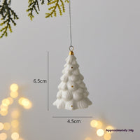 HKM-527507 Ceramic Mini House Christmas Tree Pendant Collection - Various Designs and Weights