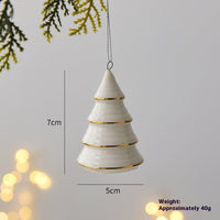 HKM-527507 Ceramic Mini House Christmas Tree Pendant Collection - Various Designs and Weights