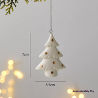HKM-527507 Ceramic Mini House Christmas Tree Pendant Collection - Various Designs and Weights
