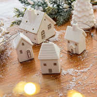 HKM-527507 Ceramic Mini House Christmas Tree Pendant Collection - Various Designs and Weights